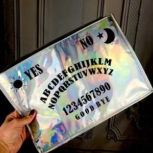 Big Holographic Mall Goth Ouija Board Clutch Bag